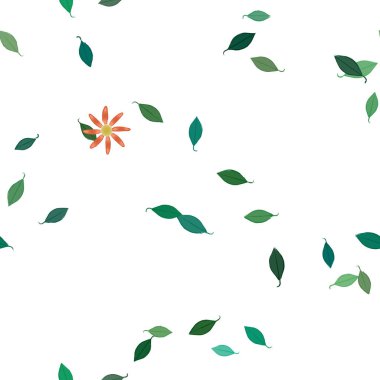 soyut çiçekler ve yapraklar, çiçekler duvar kağıtları, vektör illüstrasyonu