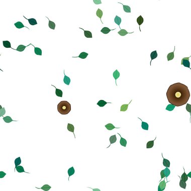 soyut çiçekler ve yapraklar, çiçekler duvar kağıtları, vektör illüstrasyonu