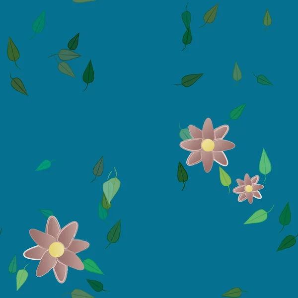 Abstracte Bloesem Gebladerte Bloemen Bloei Behang Vector Illustratie — Stockvector