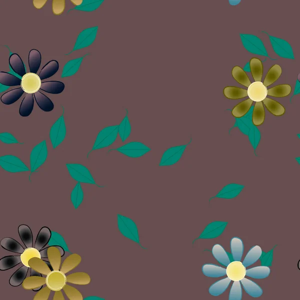 Abstracte Bloesem Gebladerte Bloemen Bloei Behang Vector Illustratie — Stockvector