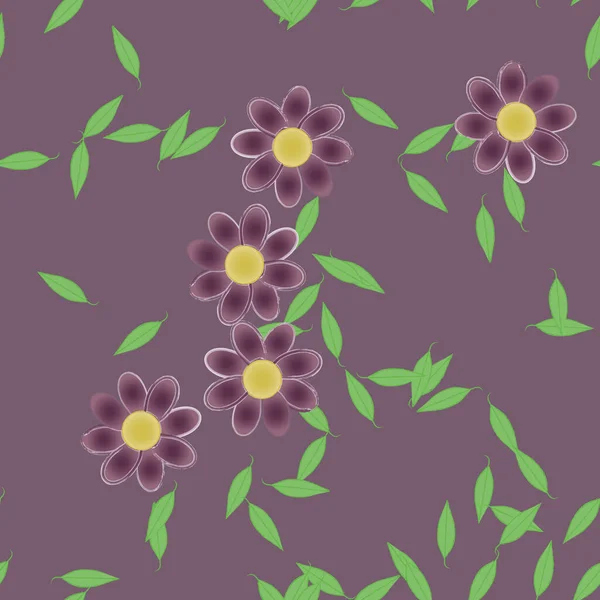 Abstrakt Blomma Och Bladverk Blommor Blomma Tapet Vektor Illustration — Stock vektor