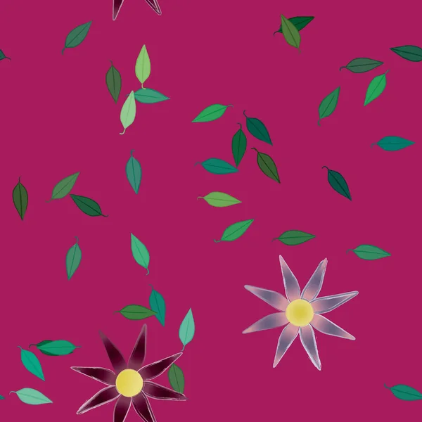 Abstrakt Blomma Och Bladverk Blommor Blomma Tapet Vektor Illustration — Stock vektor