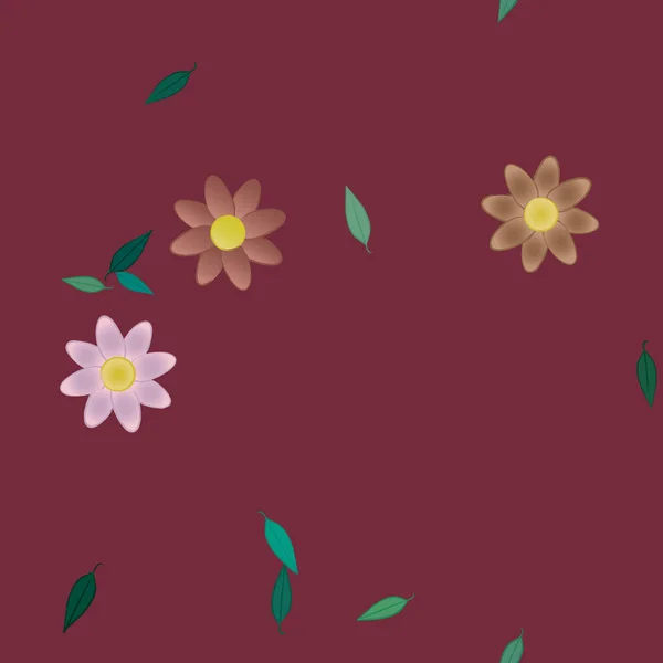 Abstracte Bloesem Gebladerte Bloemen Bloei Behang Vector Illustratie — Stockvector