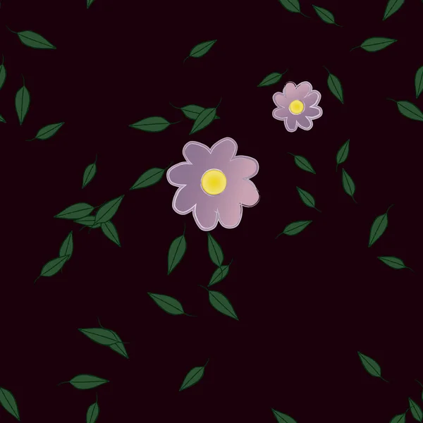 Květinové Listy Květinové Tapety Vektorové Ilustrace — Stockový vektor