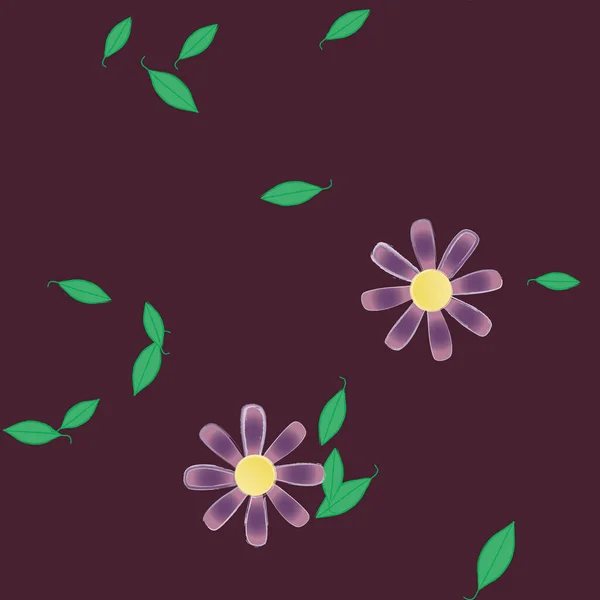 Fleur Abstraite Feuillage Papier Peint Fleur Fleurs Illustration Vectorielle — Image vectorielle