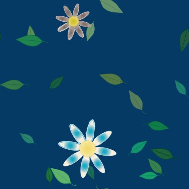 Çiçek yaprakları, çiçekler duvar kağıtları, vektör illüstrasyonları..