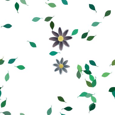 soyut çiçekler ve yapraklar, çiçekler duvar kağıtları, vektör illüstrasyonu