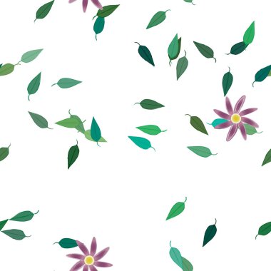 soyut çiçekler ve yapraklar, çiçekler duvar kağıtları, vektör illüstrasyonu