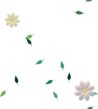 soyut çiçekler ve yapraklar, çiçekler duvar kağıtları, vektör illüstrasyonu