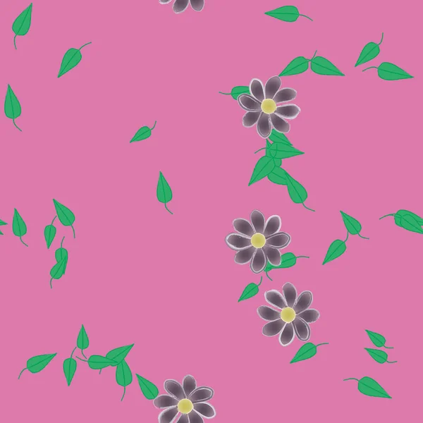 Fleur Abstraite Feuillage Papier Peint Fleur Fleurs Illustration Vectorielle — Image vectorielle