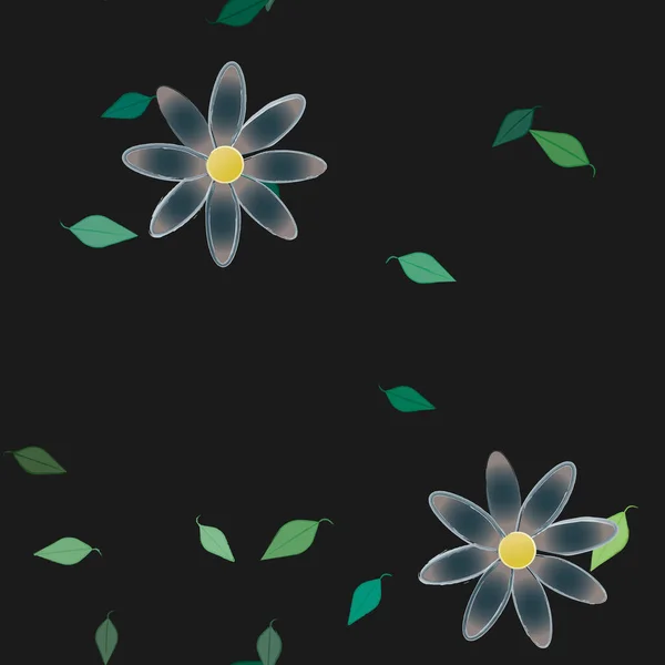 Abstracte Bloesem Gebladerte Bloemen Bloei Behang Vector Illustratie — Stockvector