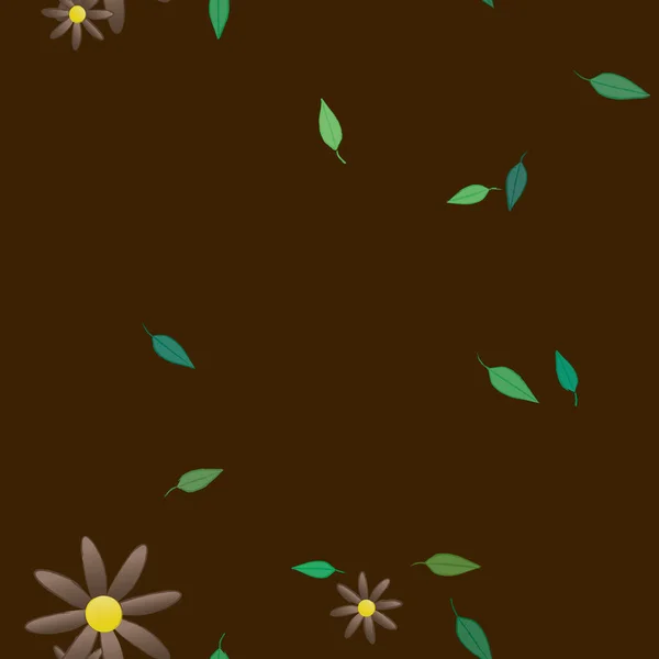 Abstracte Bloesem Gebladerte Bloemen Bloei Behang Vector Illustratie — Stockvector