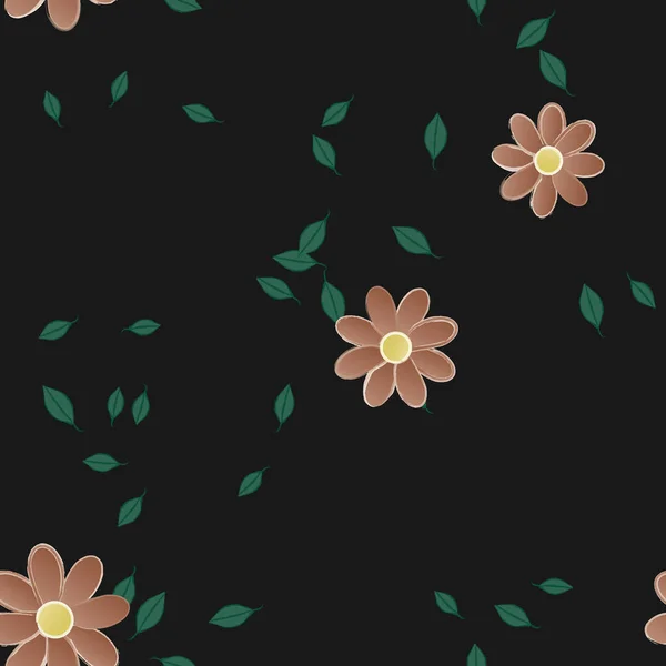 Abstrakt Blomma Och Bladverk Blommor Blomma Tapet Vektor Illustration — Stock vektor