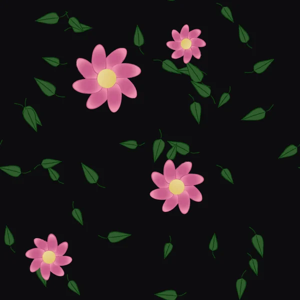 Abstrakt Blomma Och Bladverk Blommor Blomma Tapet Vektor Illustration — Stock vektor