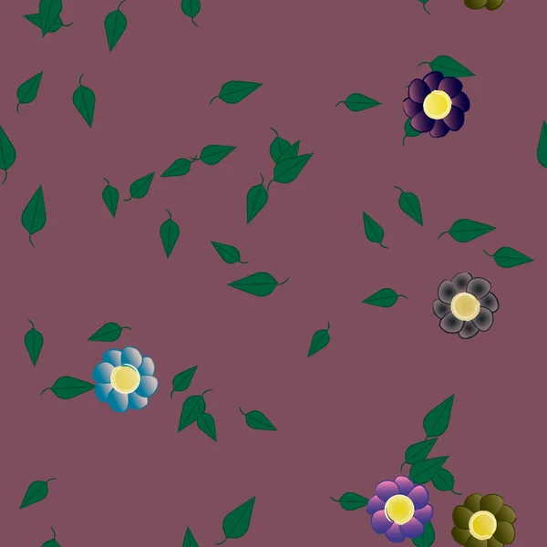 Abstrakt Blomma Och Bladverk Blommor Blomma Tapet Vektor Illustration — Stock vektor