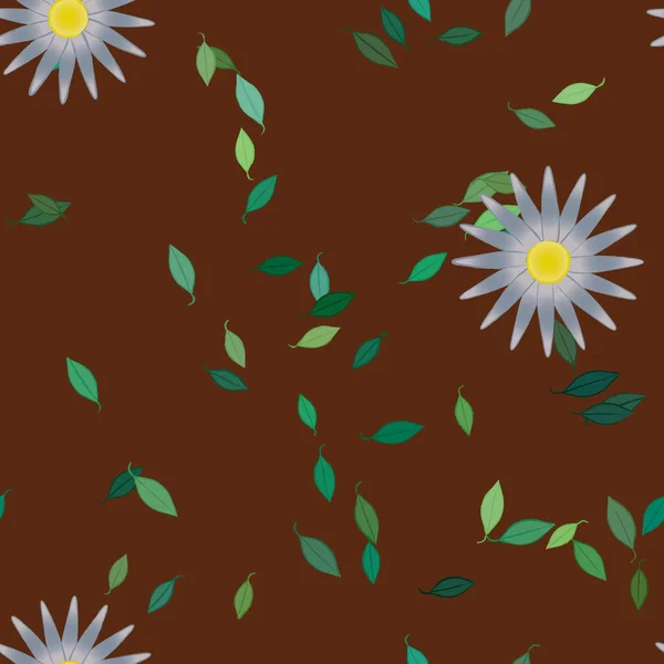 Fleur Abstraite Feuillage Papier Peint Fleur Fleurs Illustration Vectorielle — Image vectorielle