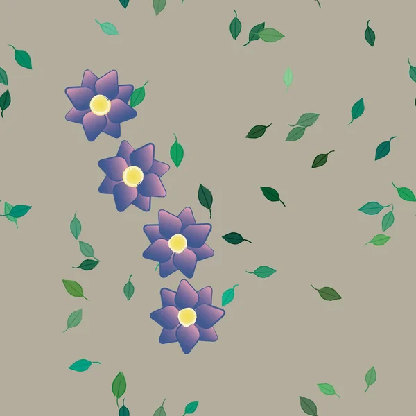 Abstrakt Blomma Och Bladverk Blommor Blomma Tapet Vektor Illustration — Stock vektor