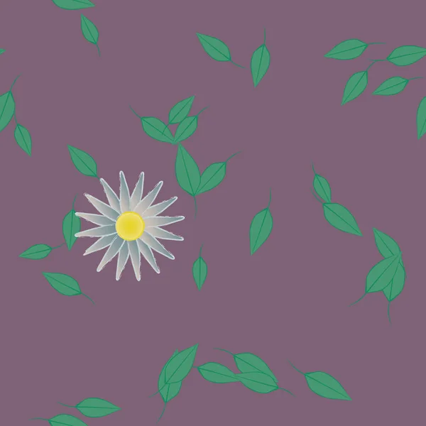 Διάνυσμα Εικονογράφηση Των Πλωτών Λουλουδιών Άνθιση Και Φύλλα Ψηφιακή Ταπετσαρία — Διανυσματικό Αρχείο