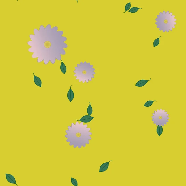 Abstrakte Blüte Und Laub Blumen Blühen Tapete Vektorillustration — Stockvektor