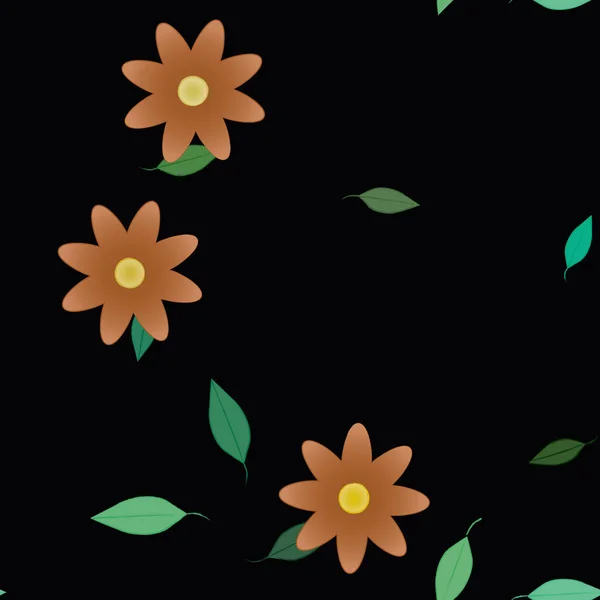 Abstracte Bloesem Gebladerte Bloemen Bloei Behang Vector Illustratie — Stockvector