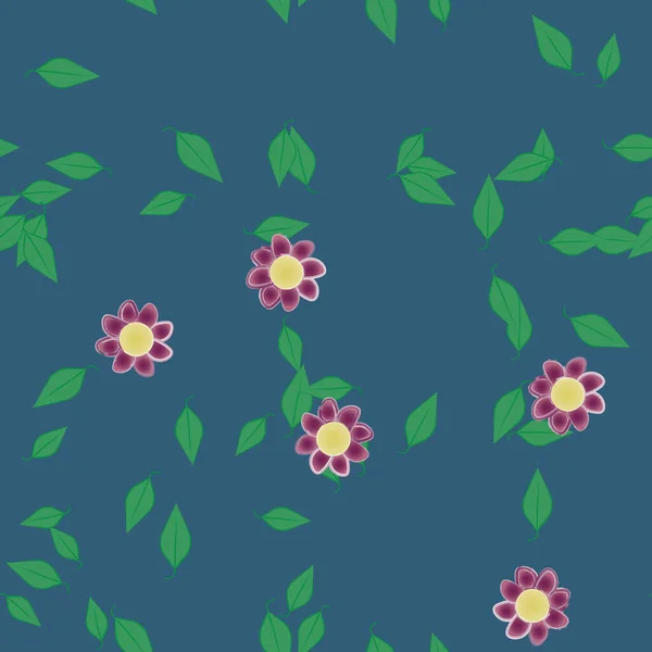 Abstrakt Blomma Och Bladverk Blommor Blomma Tapet Vektor Illustration — Stock vektor