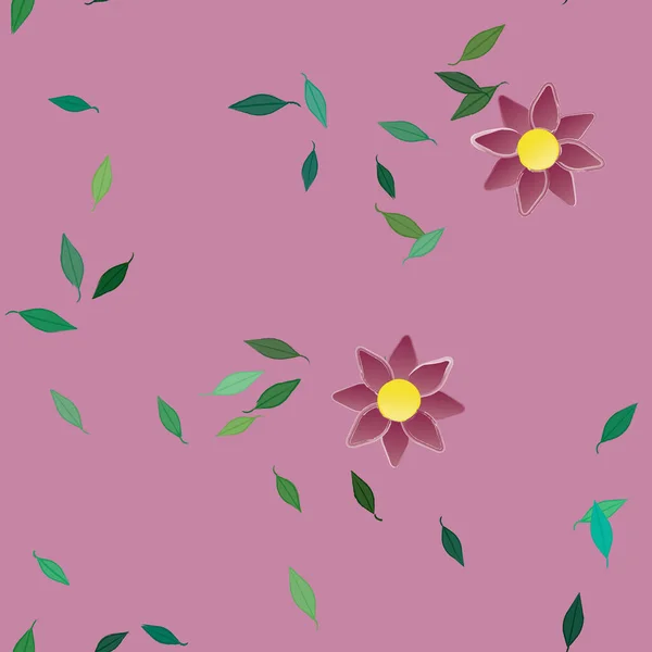 Fleur Abstraite Feuillage Papier Peint Fleur Fleurs Illustration Vectorielle — Image vectorielle