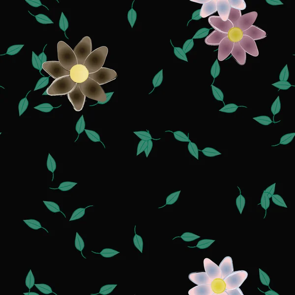 Абстрактний Цвіт Листя Квіти Розквітають Шпалери Векторні Ілюстрації — стоковий вектор