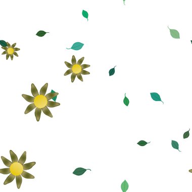 soyut çiçekler ve yapraklar, çiçekler duvar kağıtları, vektör illüstrasyonu