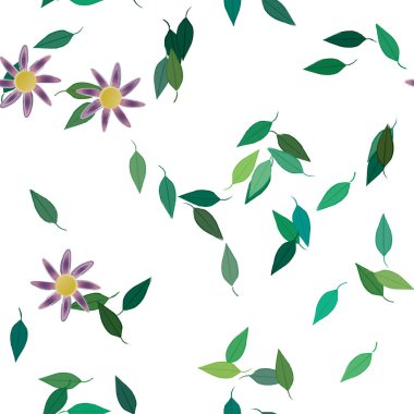 soyut çiçekler ve yapraklar, çiçekler duvar kağıtları, vektör illüstrasyonu