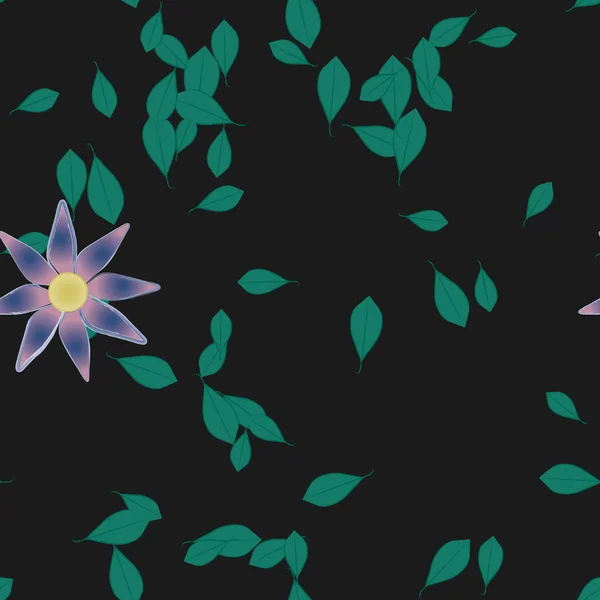 Abstraktní Květ Listoví Květiny Kvetoucí Tapety Vektorové Ilustrace — Stockový vektor