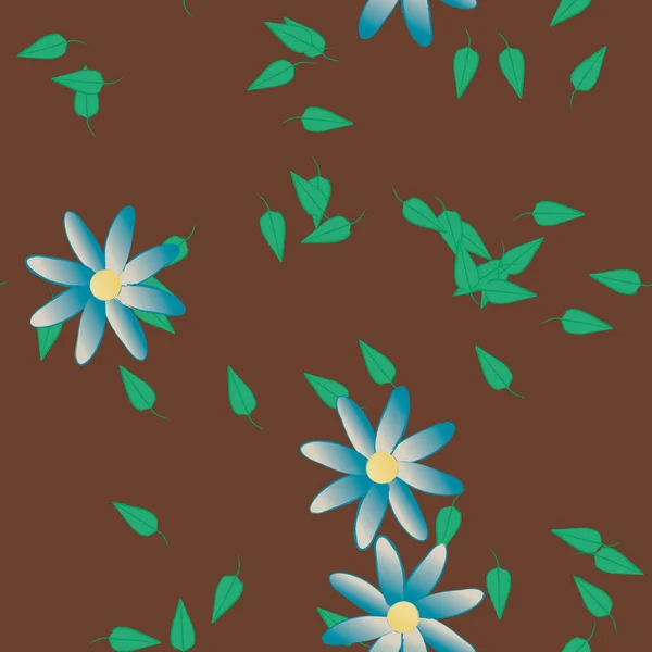 Abstracte Bloesem Gebladerte Bloemen Bloei Behang Vector Illustratie — Stockvector