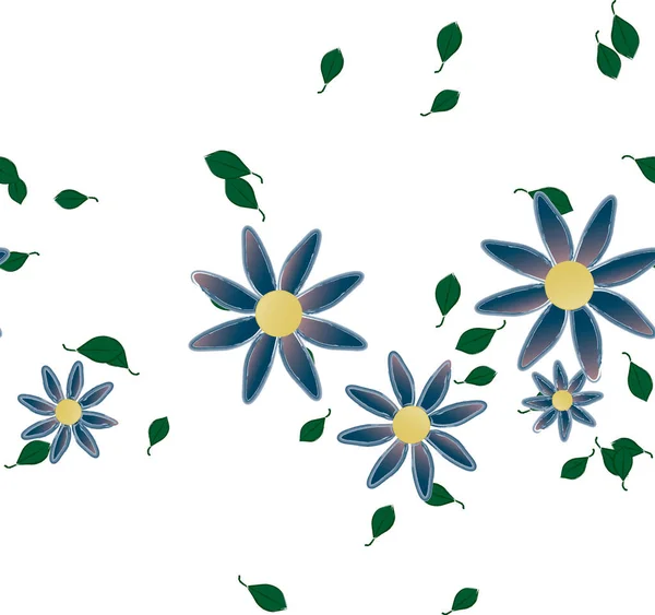 Abstrakt Blomma Och Bladverk Blommor Blomma Tapet Vektor Illustration — Stock vektor