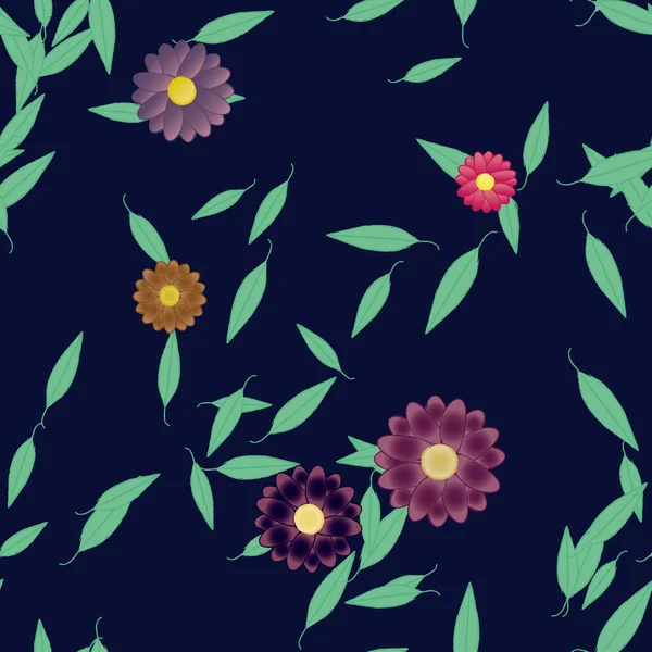 Abstraktní Květ Listoví Květiny Kvetoucí Tapety Vektorové Ilustrace — Stockový vektor