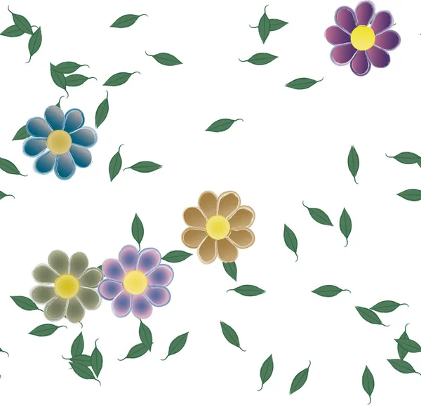 Abstrakt Blomma Och Bladverk Blommor Blomma Tapet Vektor Illustration — Stock vektor