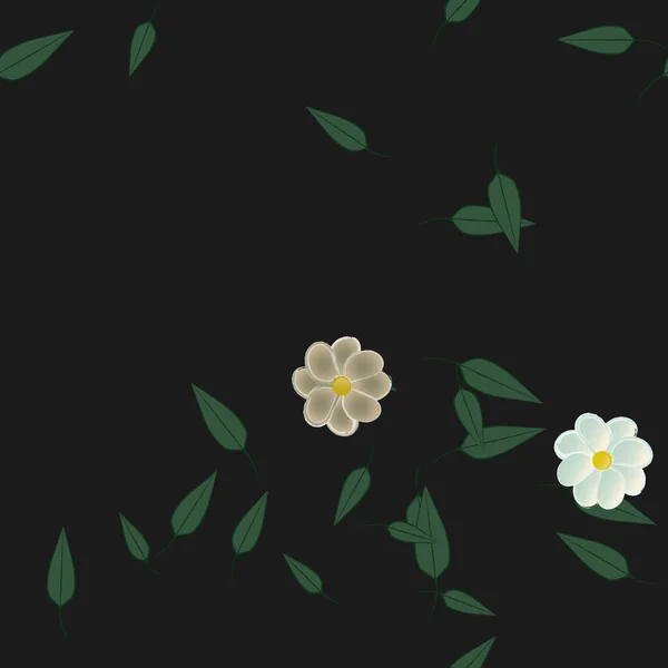 Abstrakt Blomma Och Bladverk Blommor Blomma Tapet Vektor Illustration — Stock vektor