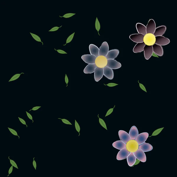 Abstrakt Blomma Och Bladverk Blommor Blomma Tapet Vektor Illustration — Stock vektor