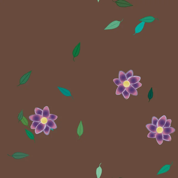 Абстрактный Цветок Листва Цветы Цветут Обои Векторная Иллюстрация — стоковый вектор
