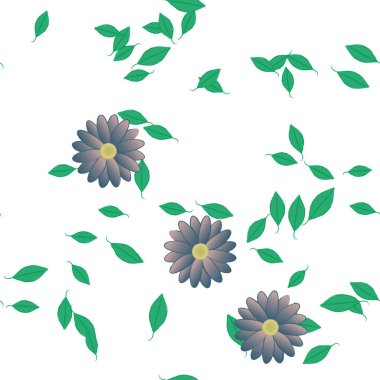 Çiçek yaprakları, çiçekler duvar kağıtları, vektör illüstrasyonları..