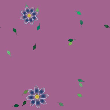 soyut çiçekler ve yapraklar, çiçekler duvar kağıtları, vektör illüstrasyonu