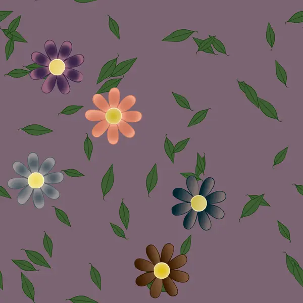 Abstracte Bloesem Gebladerte Bloemen Bloei Behang Vector Illustratie — Stockvector