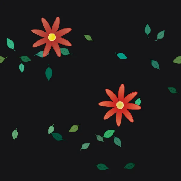 Abstracte Bloesem Gebladerte Bloemen Bloei Behang Vector Illustratie — Stockvector