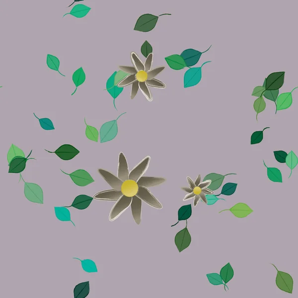 Abstrakt Blomma Och Bladverk Blommor Blomma Tapet Vektor Illustration — Stock vektor