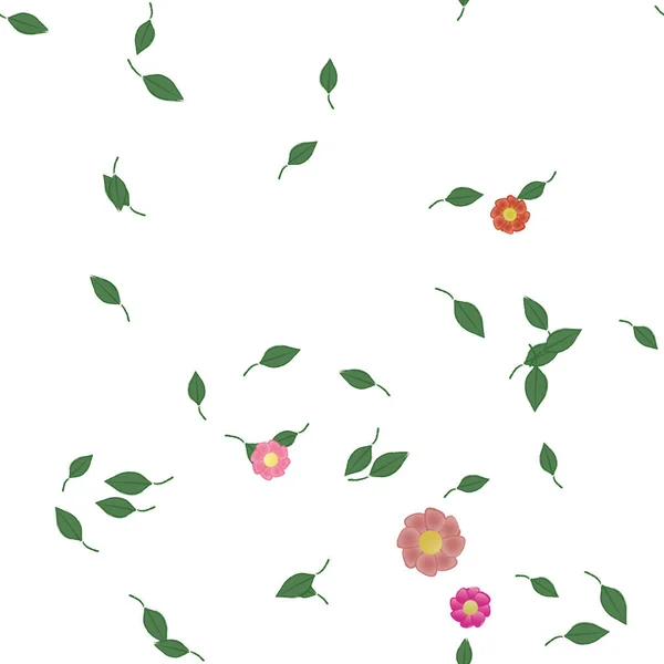 Fleur Abstraite Feuillage Papier Peint Fleur Fleurs Illustration Vectorielle — Image vectorielle