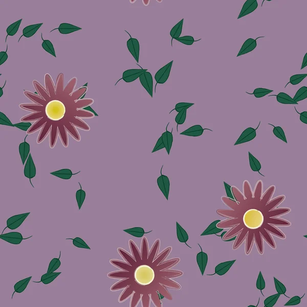 Abstrakt Blomma Och Bladverk Blommor Blomma Tapet Vektor Illustration — Stock vektor