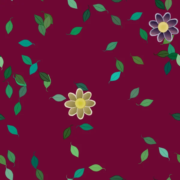 Abstracte Bloesem Gebladerte Bloemen Bloei Behang Vector Illustratie — Stockvector