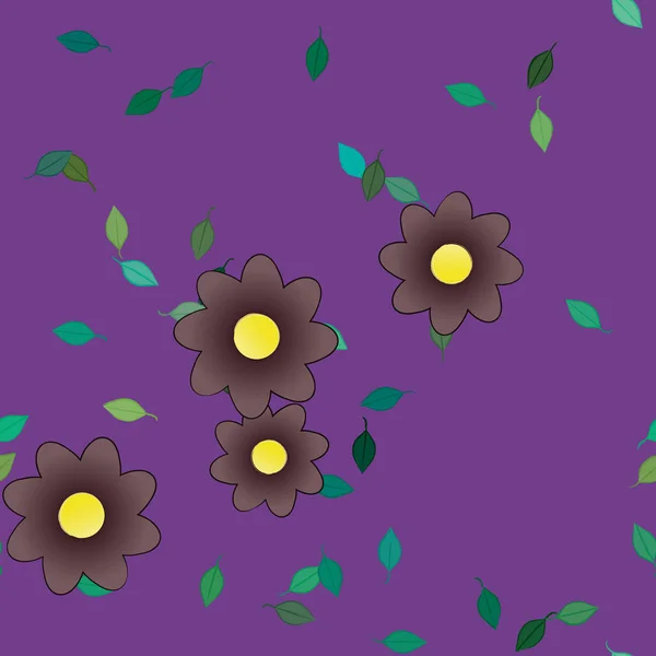 Blossom Dedaunan Bunga Mekar Wallpaper Vektor Ilustrasi - Stok Vektor
