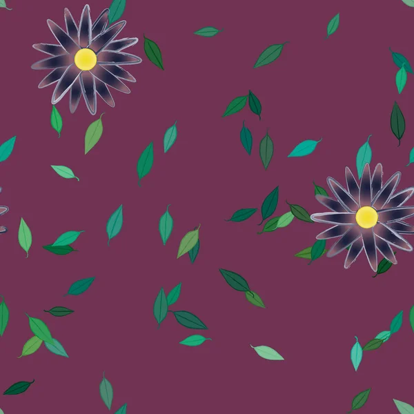 Fleur Abstraite Feuillage Papier Peint Fleur Fleurs Illustration Vectorielle — Image vectorielle