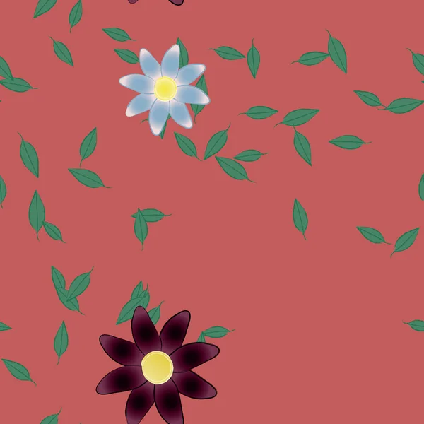 Abstrakt Blomma Och Bladverk Blommor Blomma Tapet Vektor Illustration — Stock vektor