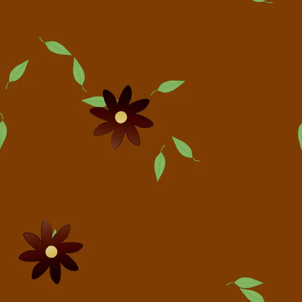 Flor Abstracta Follaje Flores Florecen Fondo Pantalla Vector Ilustración — Archivo Imágenes Vectoriales