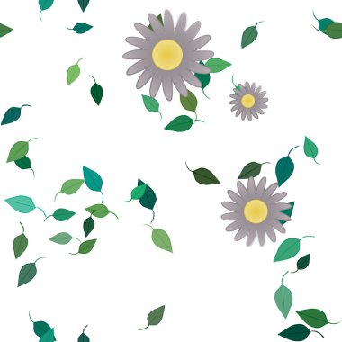 Çiçek yaprakları, çiçekler duvar kağıtları, vektör illüstrasyonları..